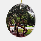De gedraaide boom 1123 keramisch ornament (Links)