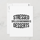 De gedrukte Spelde achteruit is Desserts Briefkaart (Voorkant / Achterkant)