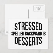 De gedrukte Spelde achteruit is Desserts Briefkaart (Voorkant / Achterkant)