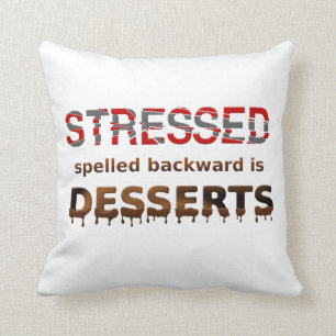 De gedrukte Spelde achteruit is Desserts Kussen