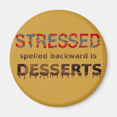 De gedrukte Spelde achteruit is Desserts Magneet (Voorkant)
