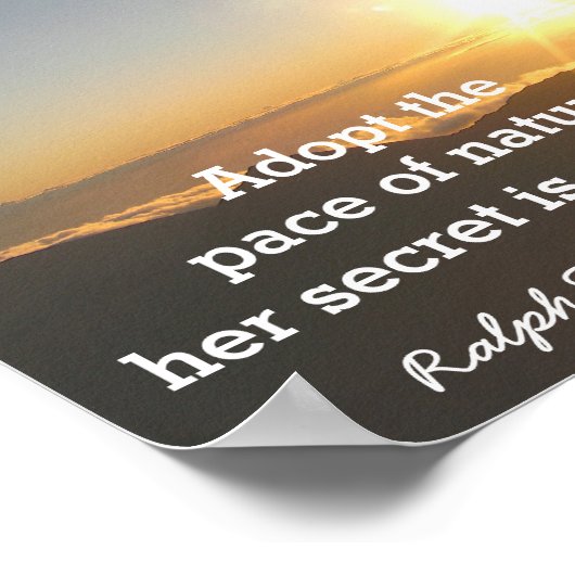 De geduld van de natuur - Emerson citaat - afdruk Poster (Hoek)