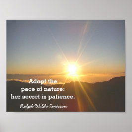 De geduld van de natuur - Emerson citaat - afdruk Poster
