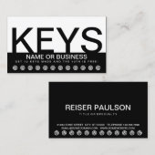 de gedurfde klantenloyaliteitskaart van de KEYS Klantenkaartje (Voorkant / Achterkant)