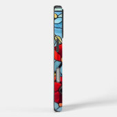 De gedurfde rode papaver tuin vrouwelijk monogram Case-Mate iPhone case (Achterkant / Rechts)