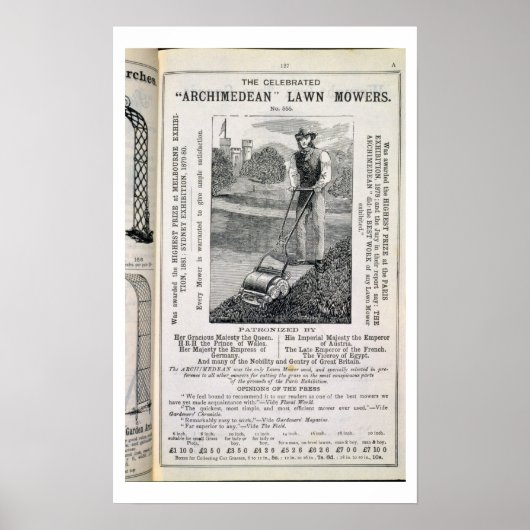 De geëerde 'Archimedean' Lawn Mowers, van de Poster (Voorkant)