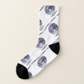 De geek zal de Aarde blauw marmer Aarde innemen Sokken (Links - buitenkant)