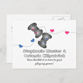 De Geeky Gamers sparen het Briefkaart van de Datum (Voorkant / Achterkant)