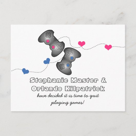 De Geeky Gamers sparen het Briefkaart van de Datum (Voorkant)