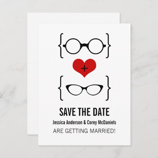 De Geeky Glasses sparen het Briefkaart van de Datu (Voorkant / Achterkant)