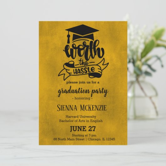 De geel is de moeite waard kaart (Staand voorkant)