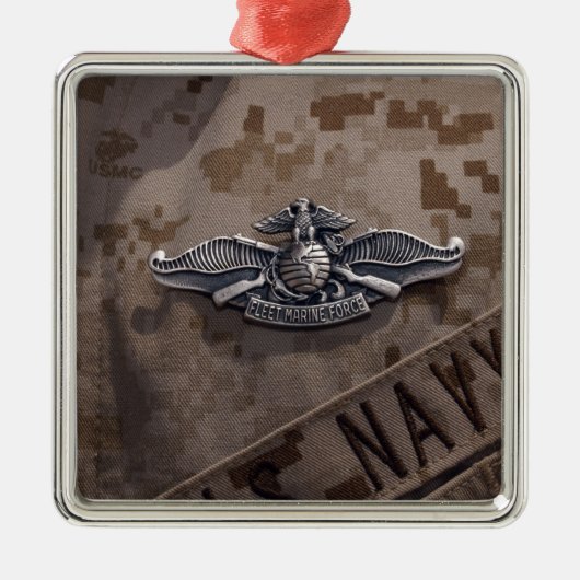 De geëngageerde vloot Marine Force Warfare Metalen Ornament (Voorkant)