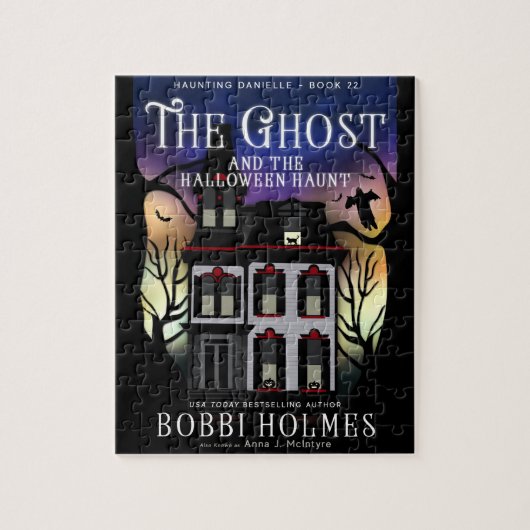 De geest en de Halloween Haunt Book Hoesje Puzzel Legpuzzel (Verticaal)