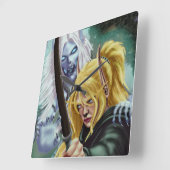 De geest en het lichaam vierkante klok (Hoek)