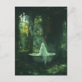 De geest in het verlaten huis badkuip briefkaart (Voorkant)