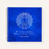 De geest is alles Shakyamuni Boeddha blauw Notitieboek (Voorkant)