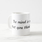 De geest is alles. Wat je denkt dat je... Koffiemok (Voorkant links)