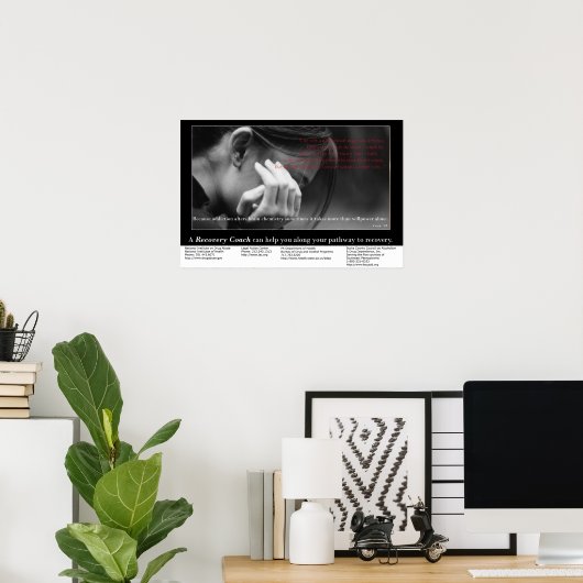 De geest is het Poster van de Willing (Thuiskantoor)