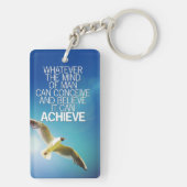 De geest kan Seagull Motivatie Citaat bereiken Sleutelhanger (achterkant)
