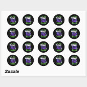 De geest met de meeste babes appels ronde sticker (Vel)