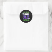 De geest met de meeste babes appels ronde sticker (Tas)