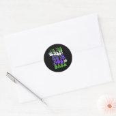 De geest met de meeste babes appels ronde sticker (Envelop)