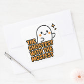 De geest met de meeste - Halloween-Sticker Vierkante Sticker (Envelop)