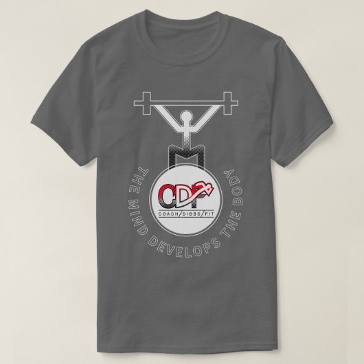 De geest ontwikkelt het lichaam t-shirt (Design voorkant)