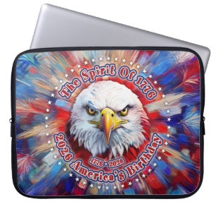 De Geest Van 1776, 2026 Amerika's Rode Adelaar Vuu Laptop Sleeve