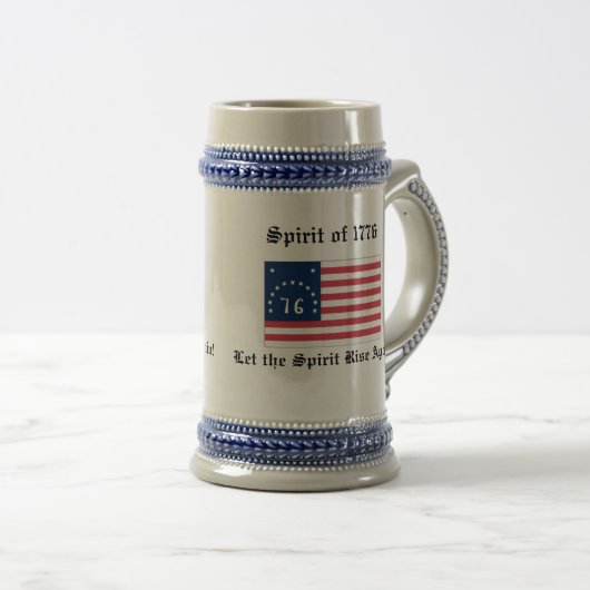 De geest van 1776 stien bierpul (Voorkant rechts)