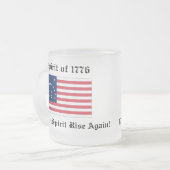 De geest van 1776 stien matglas koffiemok (Voorkant links)