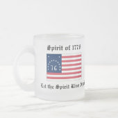 De geest van 1776 stien matglas koffiemok (Links)