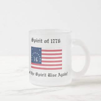 De geest van 1776 stien matglas koffiemok