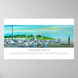 De geest van '21 - Vaccinatieplaats, Albany CA Poster