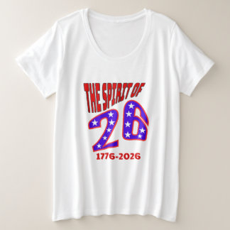 DE GEEST VAN 26: 1776-2026 GROTE MAAT T-SHIRT