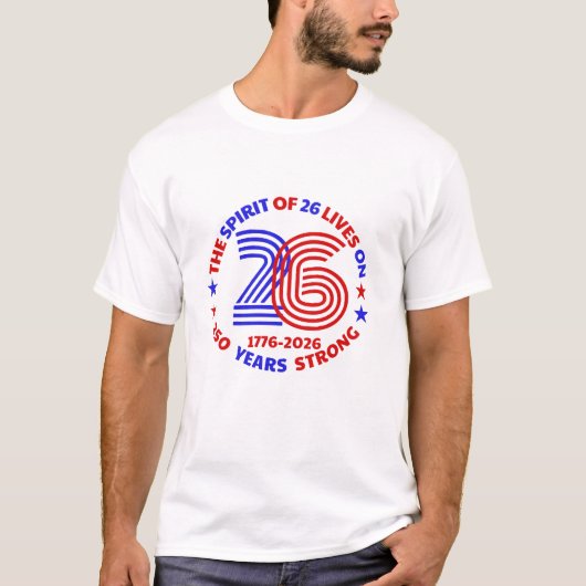 DE GEEST VAN 26-250 JAAR STERK T-SHIRT (Voorkant)
