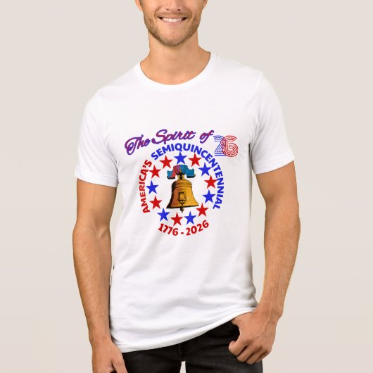 DE GEEST VAN 26: HET SEMIQUINCENTENNIAL VAN AMERIK Tri-Blend SHIRT (Voorkant)