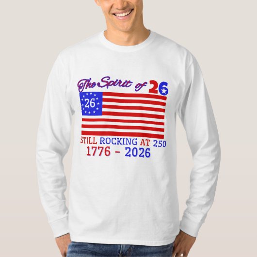 DE GEEST VAN 26: NOG STEEDS ROCKING OP 250 T-SHIRT (Voorkant)