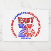DE GEEST VAN 26 - SEMIQUINCENTENNIAL LIKEURFLES ETIKET (Enkel label)