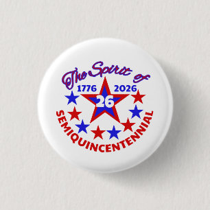 DE GEEST VAN 26 - SEMIQUINCENTENNIAL RONDE BUTTON 3,2 CM