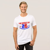 DE GEEST VAN 26: SEMIQUINCENTENNIAL Tri-Blend SHIRT (Voorkant volledig)
