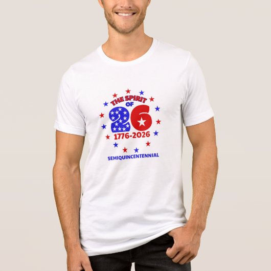 DE GEEST VAN 26 - SEMIQUINCENTENNIAL Tri-Blend SHIRT (Voorkant)