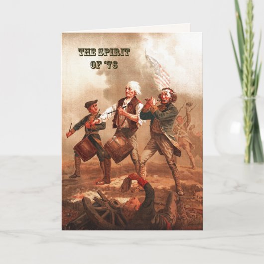 De Geest van '76. 4th of July Fine Art Feestdagen Kaart (Voorkant)