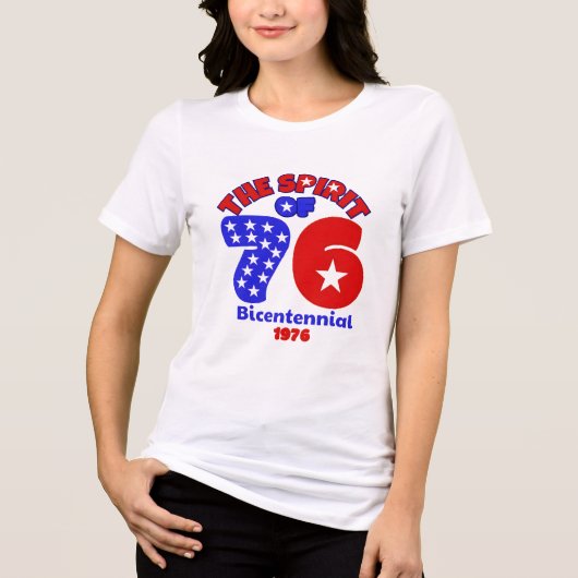 DE GEEST VAN 76: BICENTENNIAL 1976 Tri-Blend SHIRT (Voorkant)