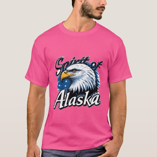 De geest van Alaska - Adelaar en wildernis T-shirt (Voorkant)