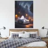 De Geest van Allerheiligenavond | Een Spookrit Canvas Afdruk (Insitu (Slaapkamer))