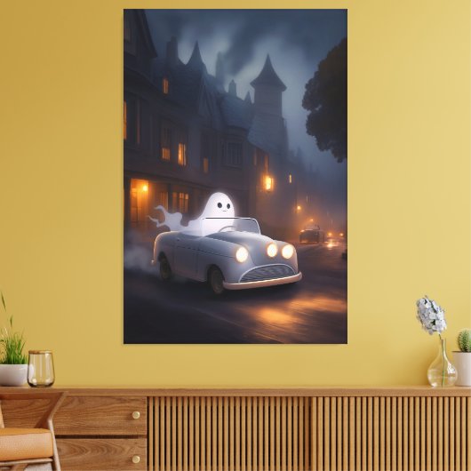 De Geest van Allerheiligenavond | Een Spookrit Canvas Afdruk (Insitu (Woonkamer))