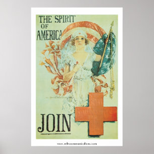 De geest van Amerika -  Rode Kruis Poster