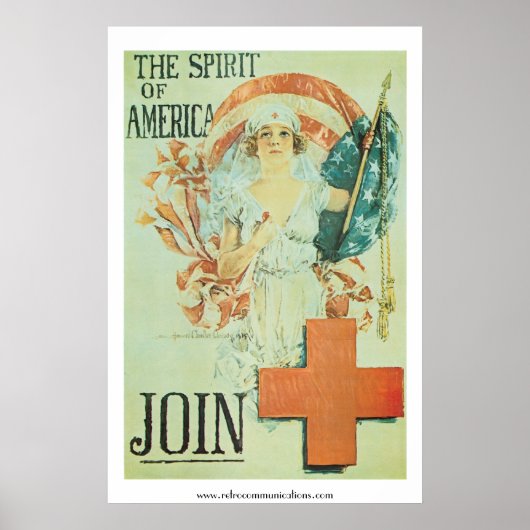 De geest van Amerika - Rode Kruis Poster (Voorkant)