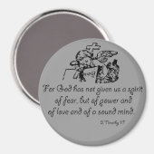 De geest van angst Bijbelprijzen Magneet (Voorkant / Achterkant)